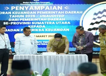 Foto: Pemko Medan dan Pemda se-Sumut Serahkan LKPD 2025 ke BPK RI, Targetkan Opini WTP Serentak 7