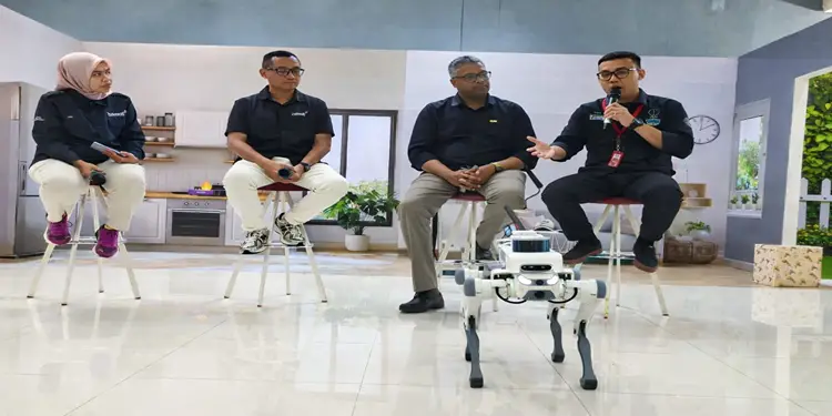 Foto: Mobile World Congress (MWC) 2026 di Barcelona, Spanyol, Indosat menampilkan panggilan 5G berbasis kecerdasan artifisial (AI) pertama di Asia Tenggara.(Dok:Indosat)