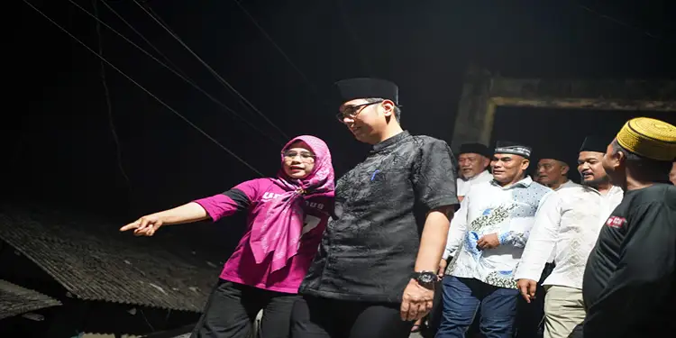 Foto: Wali Kota Medan, Rico Tri Putra Bayu Waas saat berada di Masjid Muhammad Al Falah, di Kecamatan Medan Belawan, Senin (9/3/2026).(Dok:Diskominfo Medan)