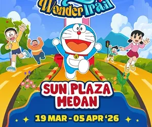 Foto: Liburan Lebaran Seru di Medan: Karakter Ikonik Doraemon Hadir Menyapa Pengunjung SUN Plaza 7