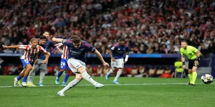 Foto: Atletico Madrid melawan Arsenal berakhir dengan skor sama kuat 1-1.(Foto: Arsenal)