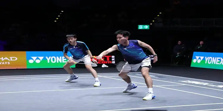 Foto: Raymond dan Joaquin harus angkat koper lebih awal. Mereka terhenti di babak pertama setelah melakoni laga yang cukup berat.(Foto:PBSI)