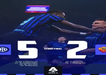 Foto: Hasil Pertandingan Liga Italia Inter Milan vs AS Roma Pesta Gol di Giuseppe Meazza 7
