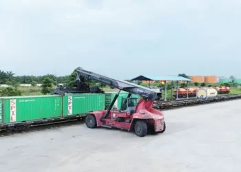 Foto: Angkutan Petikemas KAI Divre I Sumut April 2026 Melonjak 34 Persen Capai 37.330 Ton 2