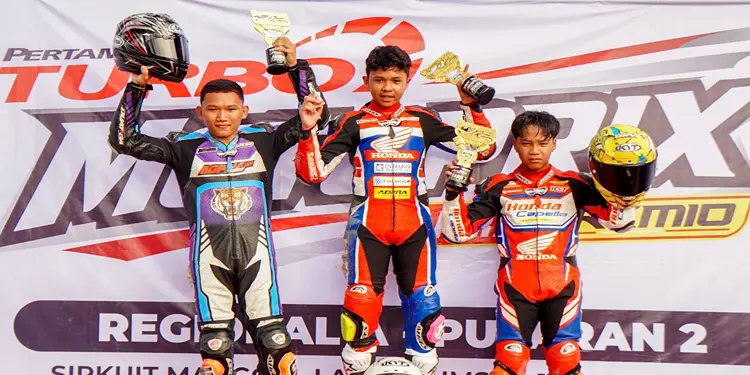 Foto: Para pebalap binaan PT Indako Trading Coy berhasil menunjukkan performa kompetitif dan meraih podium di tengah persaingan ketat lintas provinsi.(Ist)