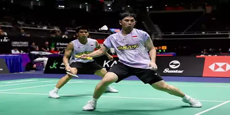 Foto: Pasangan ganda putra Indonesia, Sabar Karyaman Gutama/Moh Reza Pahlevi Isfahani, gagal melaju ke babak selanjutnya di ajang Singapore Open 2026.(PBSI)