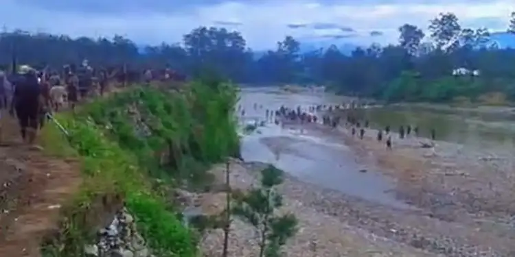 Foto: Insiden perang suku yang pecah di wilayah Wamena, Kabupaten Jayawijaya, Provinsi Papua Pegunungan.(Istimewa)