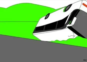 Bus Rombongan Anak Sekolah Minggu Masuk Jurang di Jangga Dolok Toba Tidak Ada Korban Jiwa 14