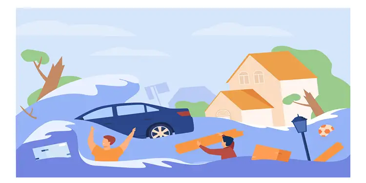 Foto: ilustrasi banjir.(Foto:Freepik)