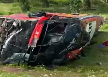Foto: Kecelakaan Maut Bus Halmahera dan Pickup di Tol JMKT Sergai Empat Orang Tewas 10