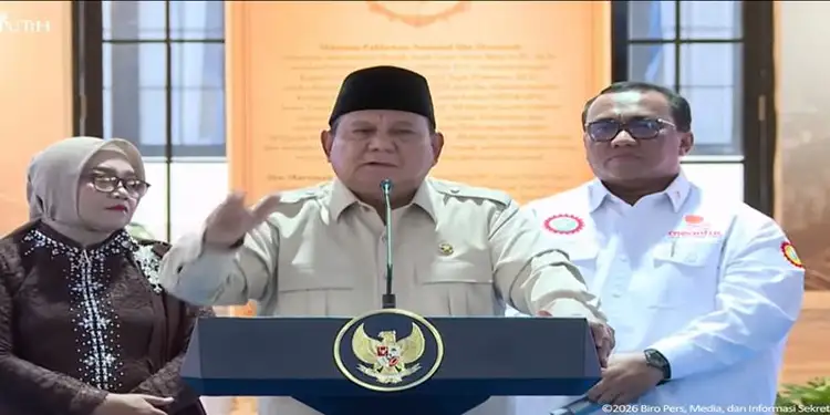 Foto: Presiden RI Prabowo Subianto di Peresmian Museum Marsinah di Desa Nglundo, Nganjuk, Jawa Timur.(Istimewa)