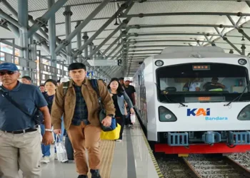 Layanan angkutan KAI Bandara di wilayah Sumatera Utara sukses mencatatkan angka pelayanan sebanyak 84.527 penumpang.(Dok:KAI Bandara)