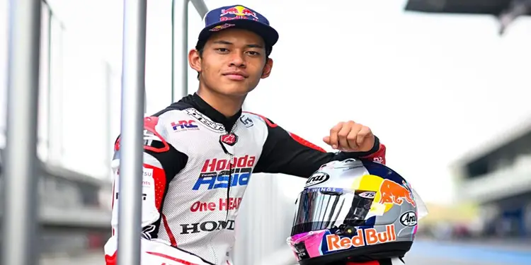 Foto: Pembalap muda asal Indonesia, Veda Ega Pratama, sukses menorehkan prestasi gemilang sepanjang musim kejuaraan Moto3 2026.(Ist)