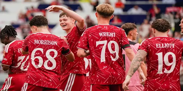 Foto: Skuad besutan Andoni Iraola mengakhiri laga dengan keunggulan 4-2 atas lawannya.(Foto:Liverpool FC)