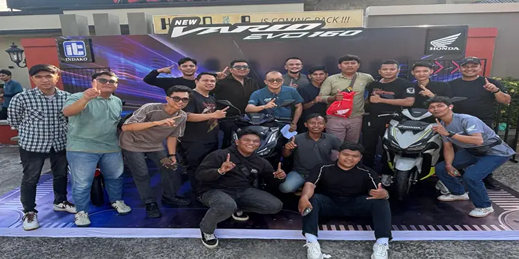 Foto: Evolusi terbaru yang diusung oleh New Honda Vario Evo 160 sukses memikat perhatian Sumut Honda Bikers.(Ist)