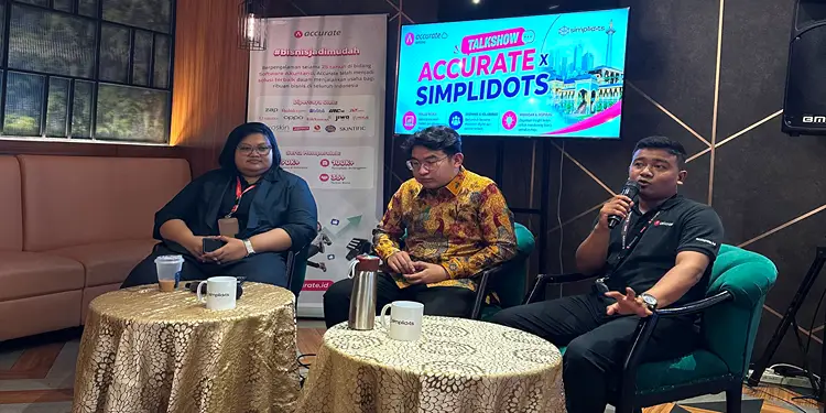Foto: SimpliDOTS bersama Accurate menggelar forum diskusi bertajuk NGOPDAR di Le Cafe, Lepolonia Hotel Medan pada Kamis, 16 Juli 2026.(Ist)